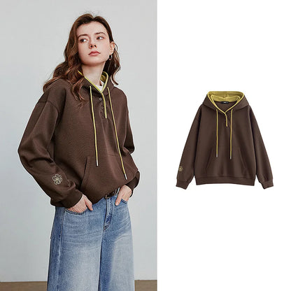 Women's Patchwork Hoodie Sweatshirt