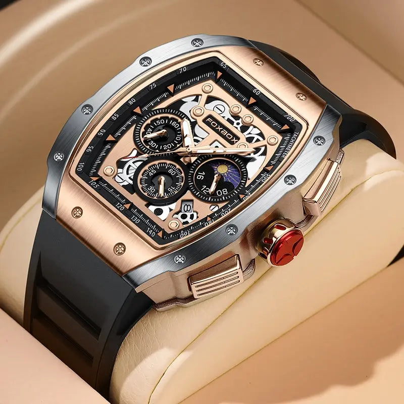 Sporty Mens Leather Watch - OutfitLondon
