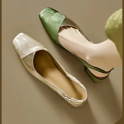 Classic Low Heel Sling Pump