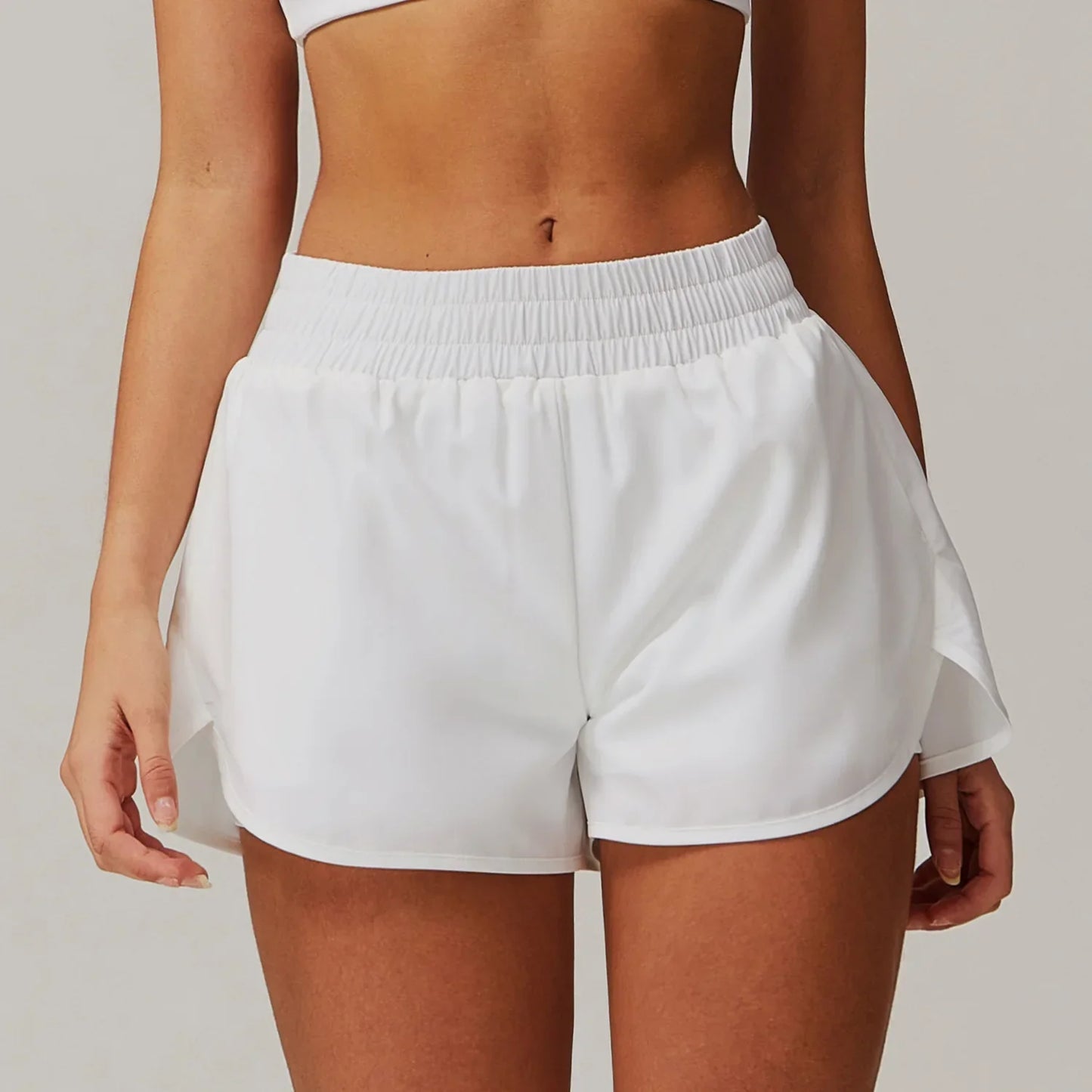 Women's Soft High Waisted Yoga Shorts with Pockets