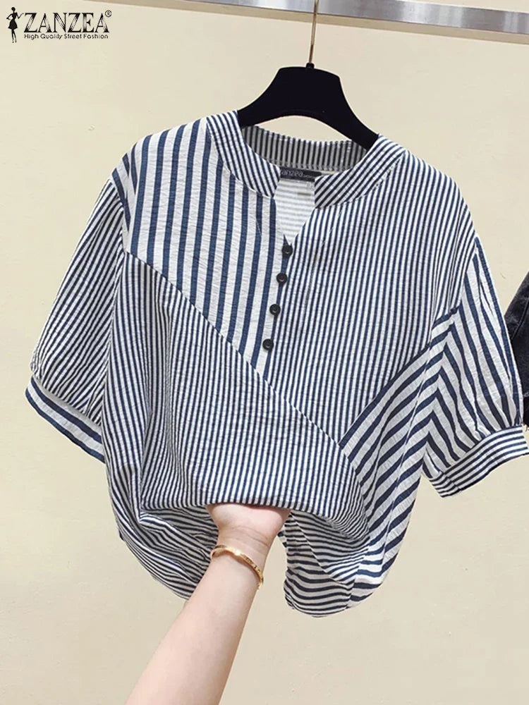 Timeless Vertical Striped Blouse