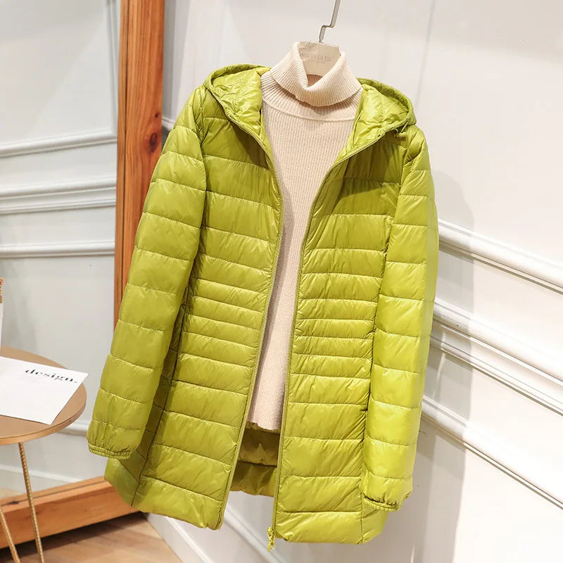 Women's Waterproof Down Filled Winter Jacket with Bag