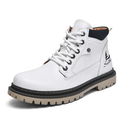 Real Leather Low Heel Ankle Boots