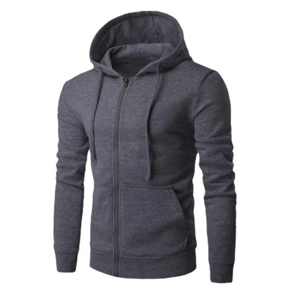 Men's Sporty Fitted Zip Up Hoodie - OutfitLondon