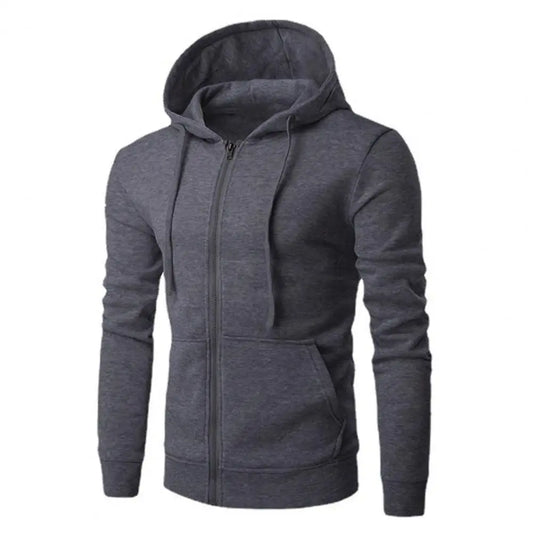 Men's Sporty Fitted Zip Up Hoodie - OutfitLondon
