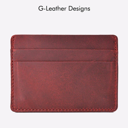 Traditional Tan Leather Card Holder