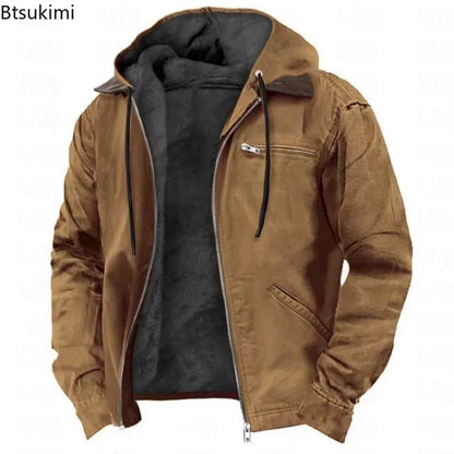 Warm Mens Fleece Hoodie Sweatshirt - OutfitLondon
