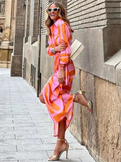 Vespera Women's Wrap Dress Printed