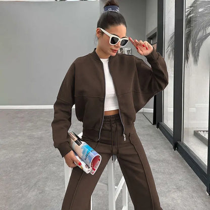 Women's Soft Fleece Jacket and Pant Set