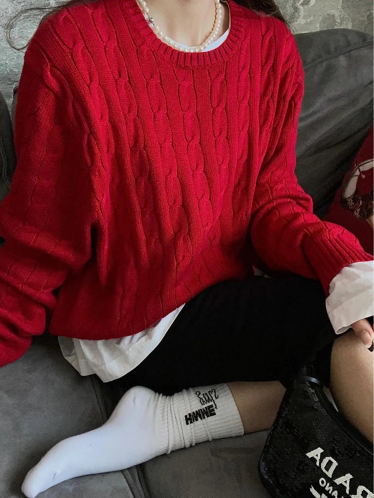 Soft Large Women's Thick Knit Sweater