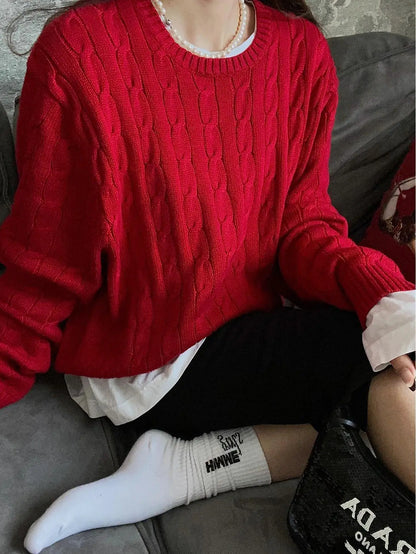 Soft Large Women's Thick Knit Sweater