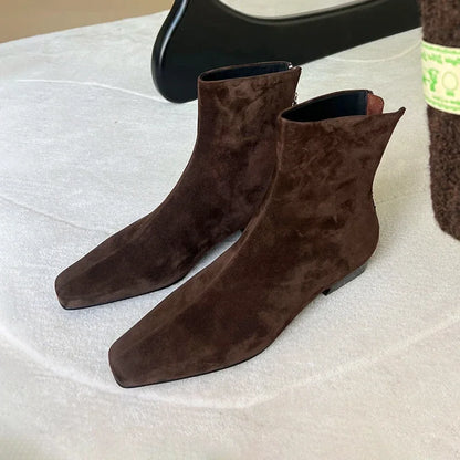 Soft Faux Fur Low Heel Boots