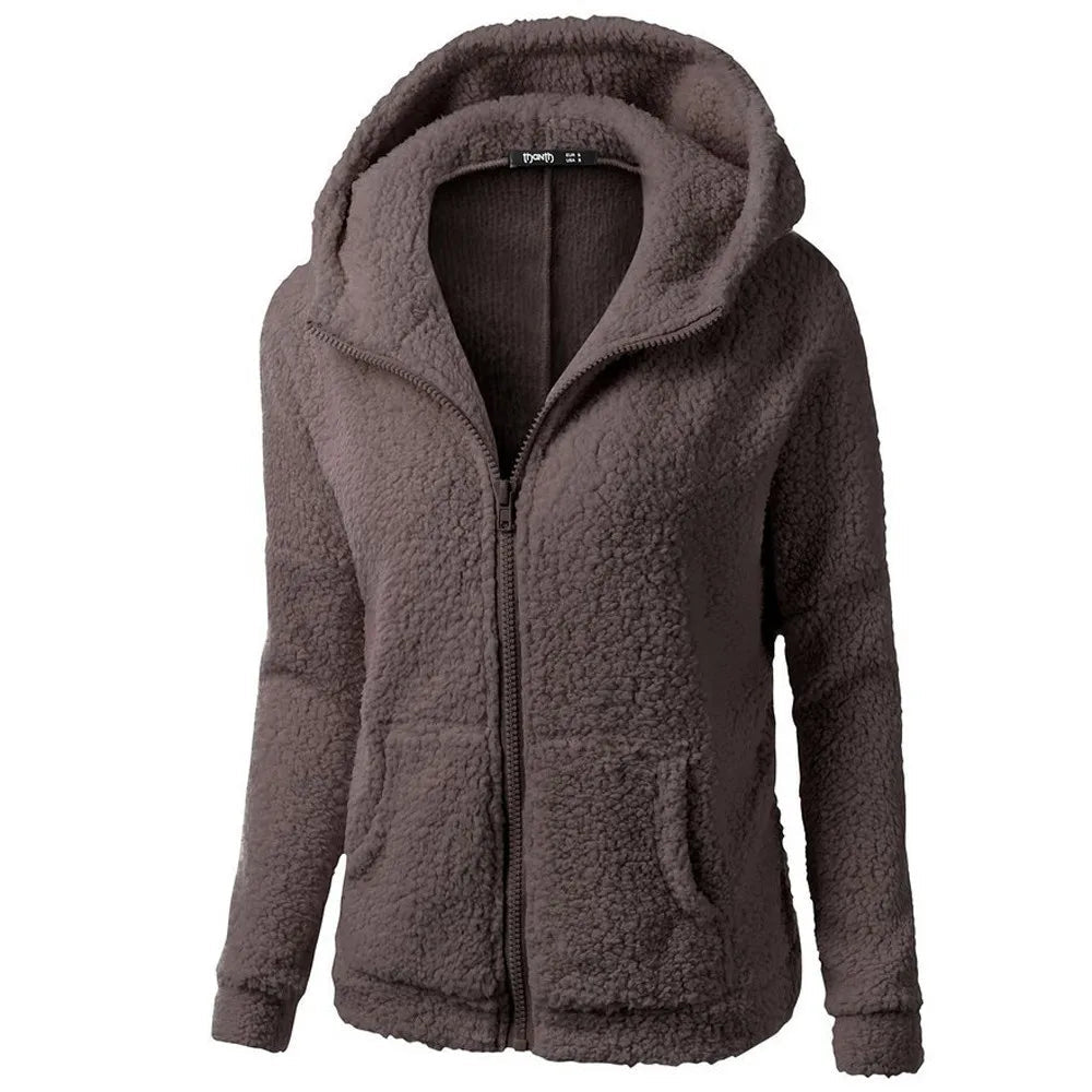 Warm Faux Fur Hooded Parka for Women