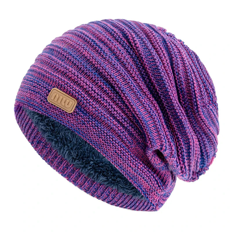 Cozy Striped Beanie Winter Cap