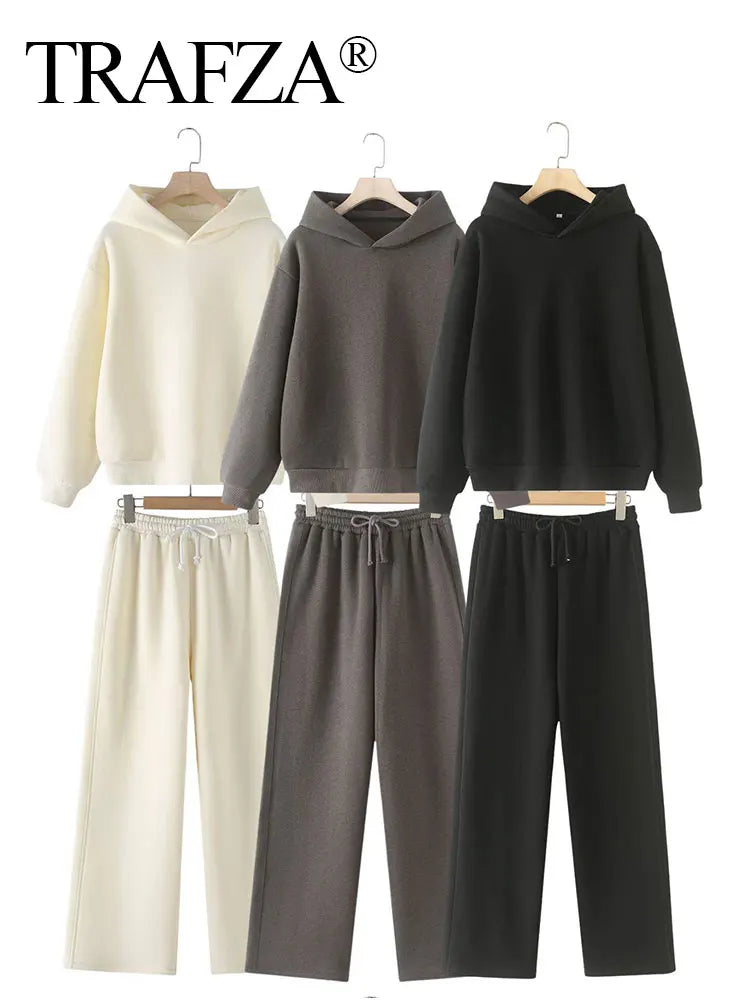 Cozy Ladies' Hooded Sweat Suit Set - OutfitLondon