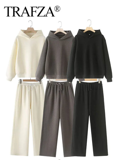 Cozy Ladies' Hooded Sweat Suit Set - OutfitLondon