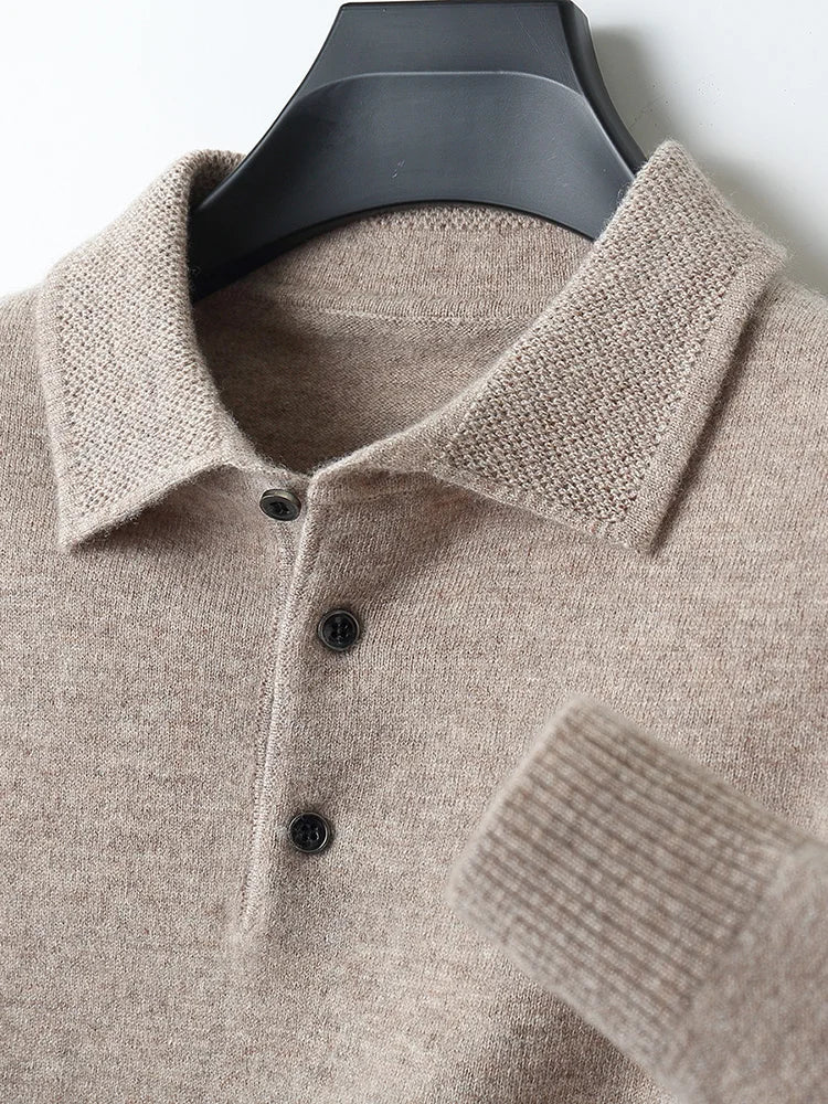 Cambridge Men's Merino Wool Polo Shirt