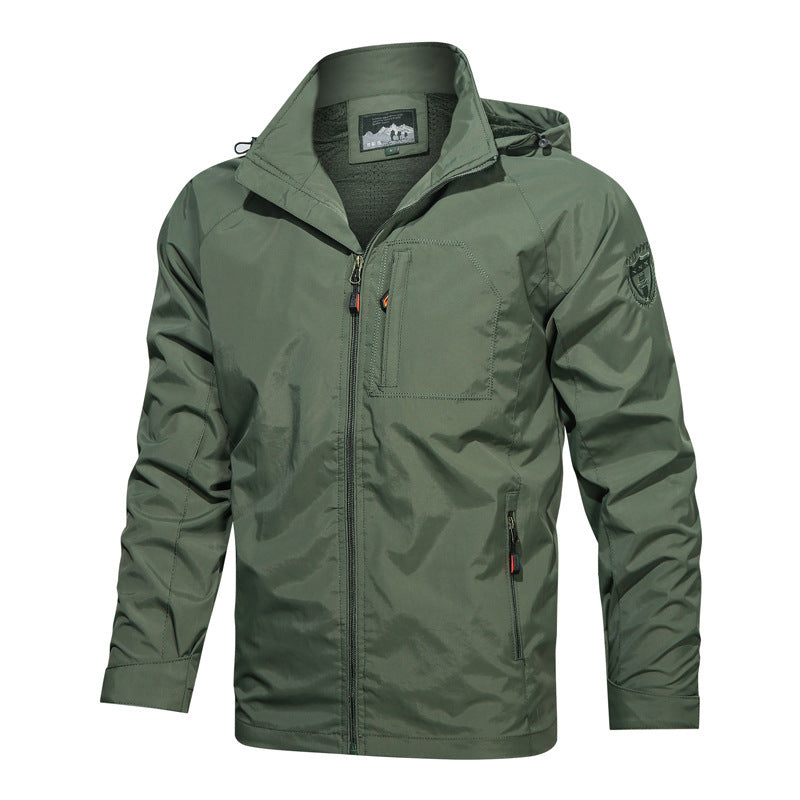 Relaxed Fit Waterproof Men's Hooded Coat - OutfitLondon