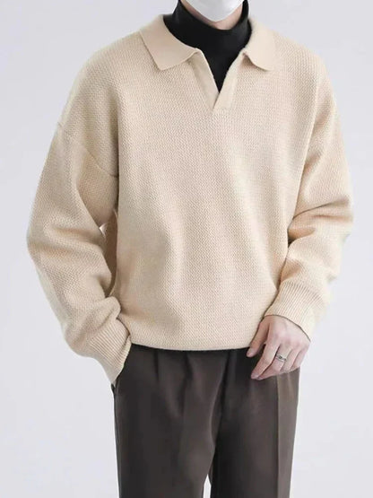 Classic Casual V Neck Mens Sweater