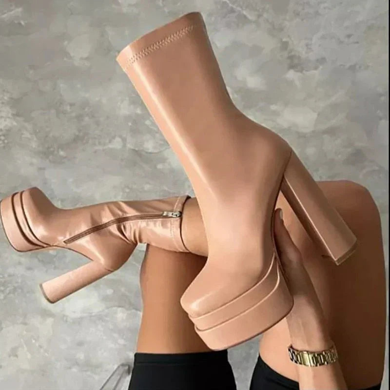 Fashionable Low Heel Boots