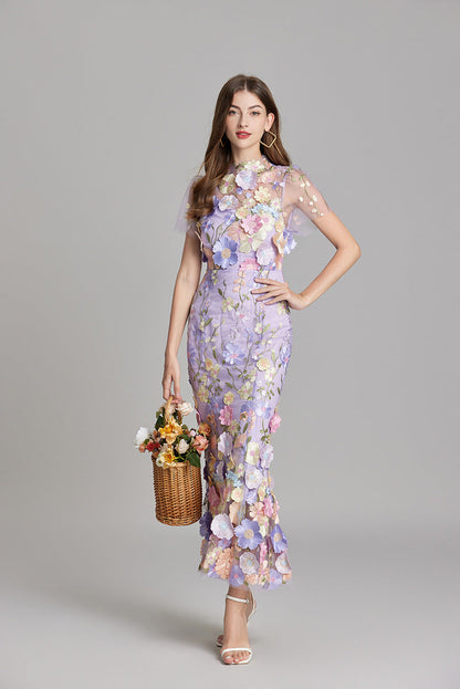 Beautiful Lace See Through Long Dress