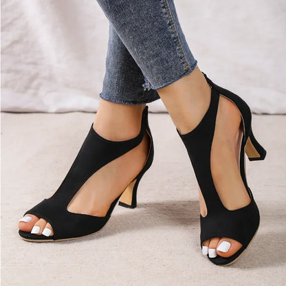 Elegant Ankle Strap High Heels - OutfitLondon