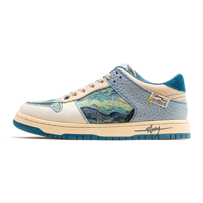 Kunstzinnige Sterrennacht Sneakers voor Mannen