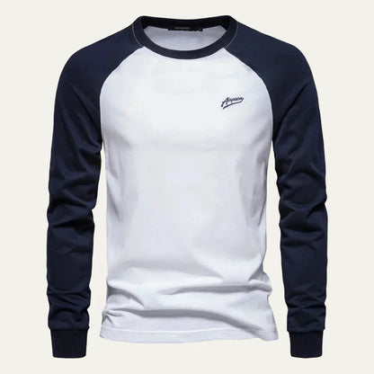 Classic Baseball Style Long Sleeve T-Shirt - OutfitLondon