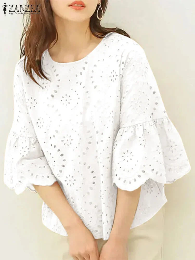 Elegant Floral Women's Blouse