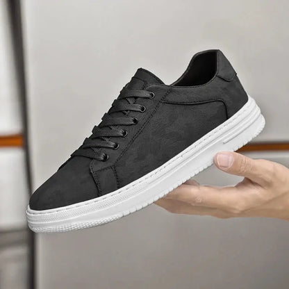 Premium Leather Sneakers - Classic Style Comfort Shoes