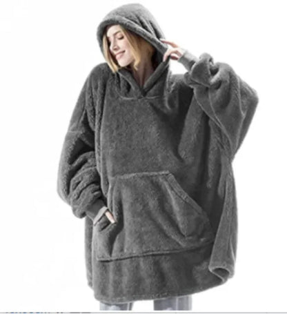Cozy Fleece Hoodie Blanket for Men and Women