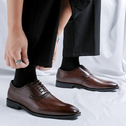 Distressed Genuine Leather Boots