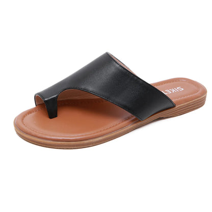 Women's Soft Synthetic Leather Flip Flop Shoes