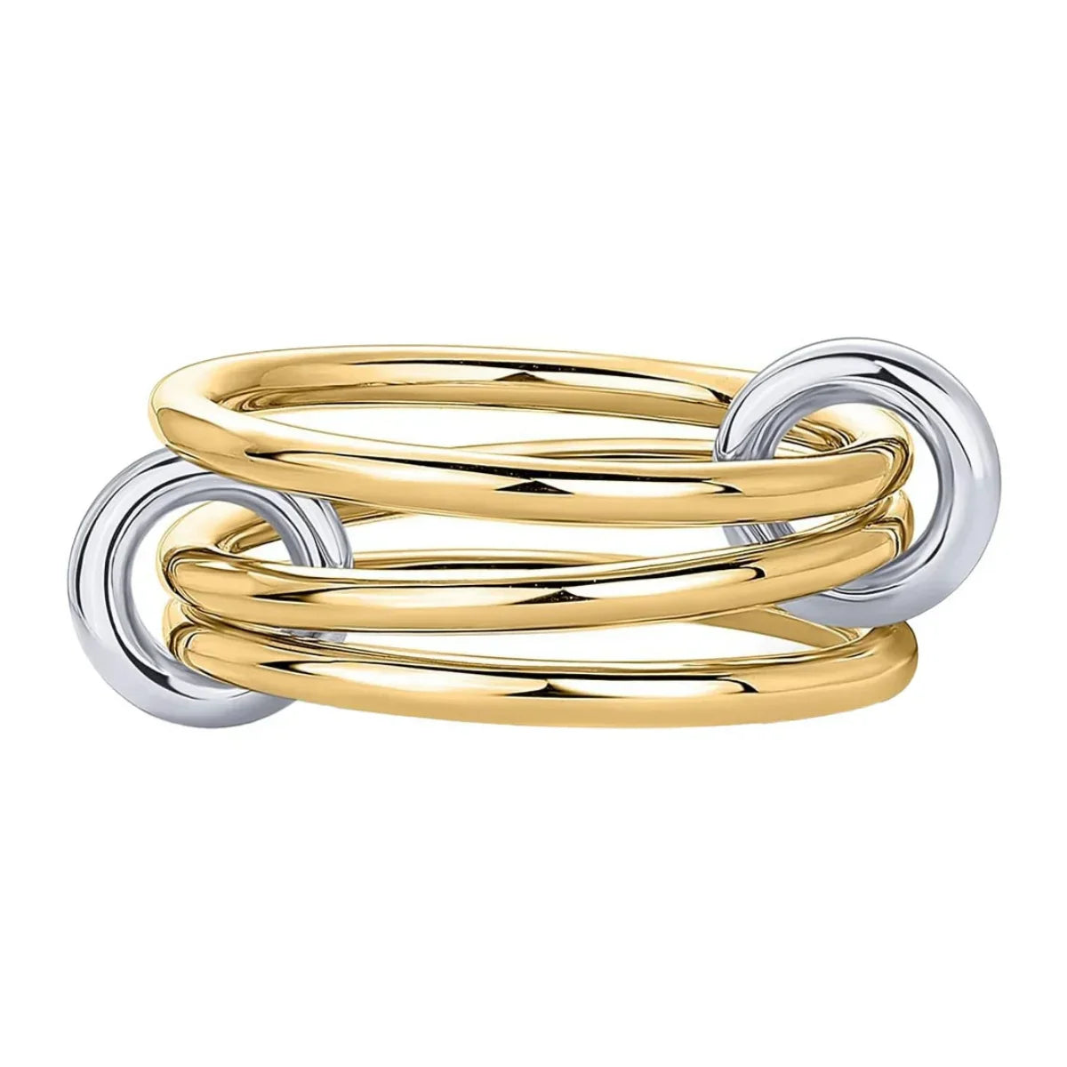 Classic Two Tone Copper Ring Set