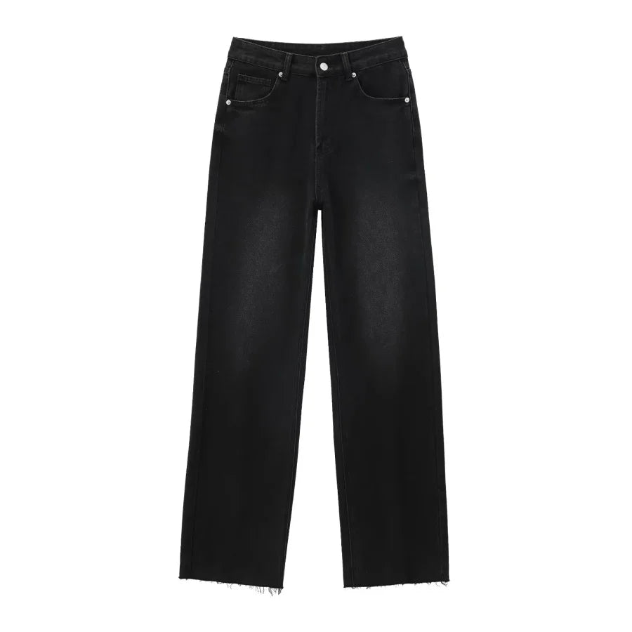Relaxed Fit High Waist Loose Women Jeans