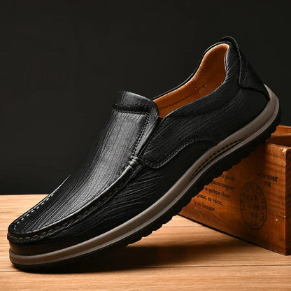 Real Leather Slip On Shoes