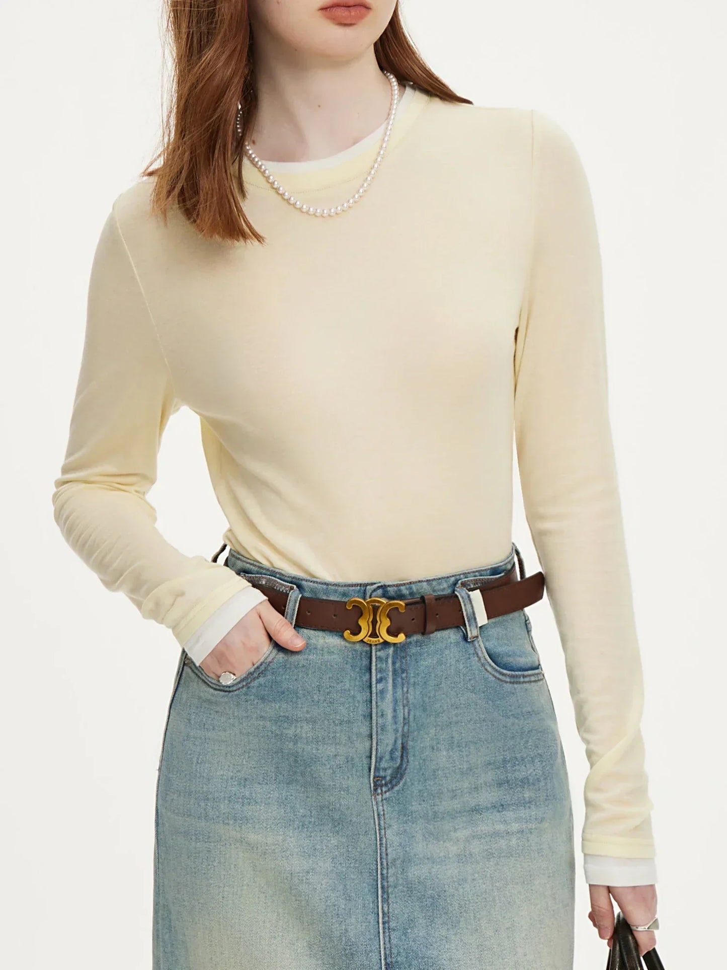 Women's Layered Long Sleeve Blouse