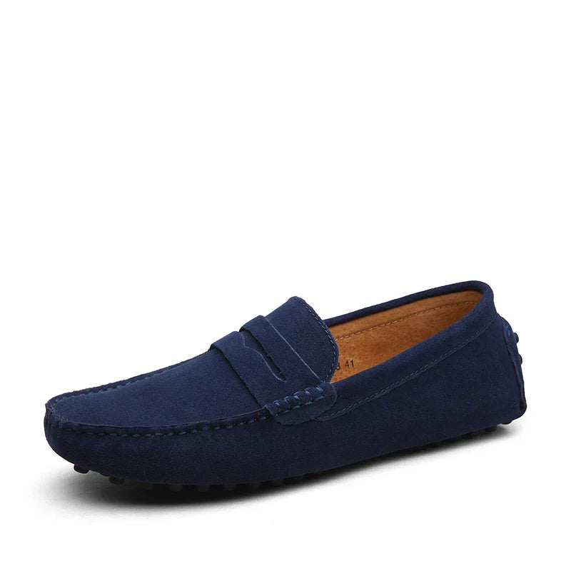 Genuine Leather Slip On Loafers