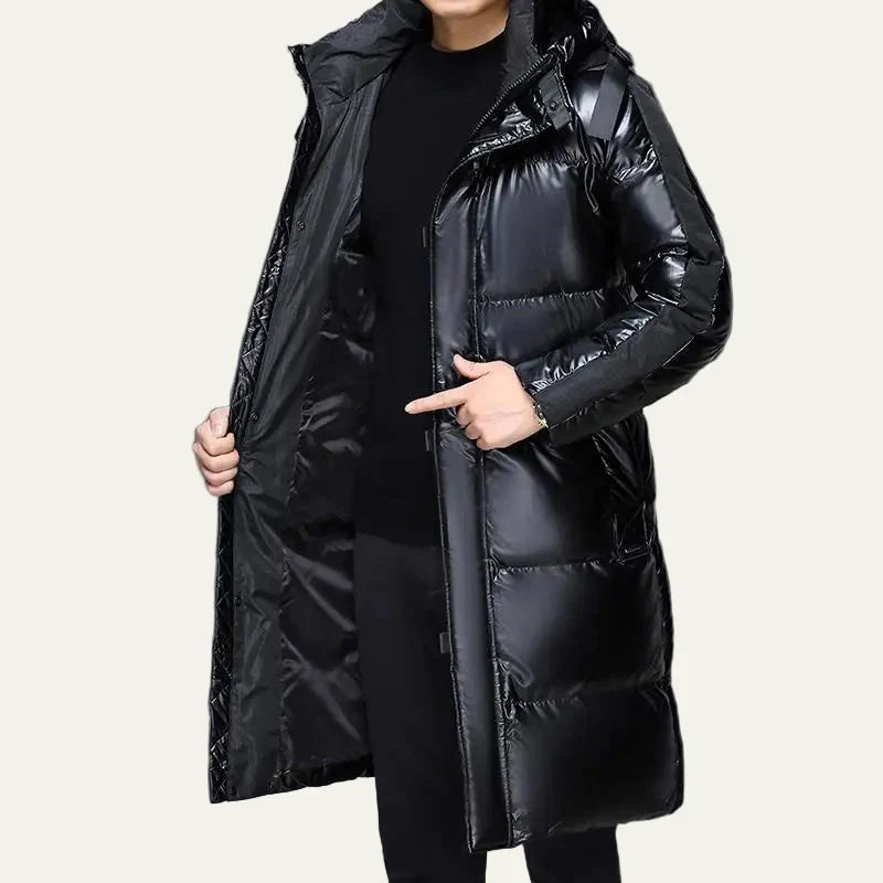 Men's Waterproof Parka Coat with Fleece Lined Hood