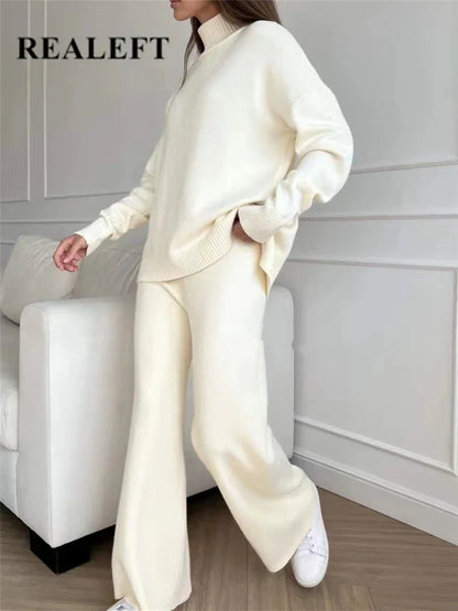 Soft Women's Turtleneck Jumpsuit Outfit - OutfitLondon