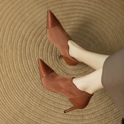 Elegant Genuine Leather High Heels