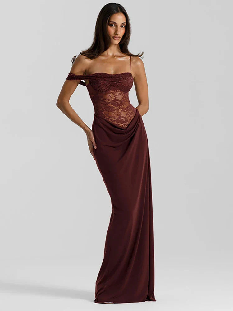 Beautiful Lace Formal Off The Shoulder Gown
