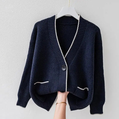 Elegant Ladies' Button Front Sweater
