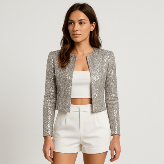 Glittering Short Womens Party Jacket - OutfitLondon