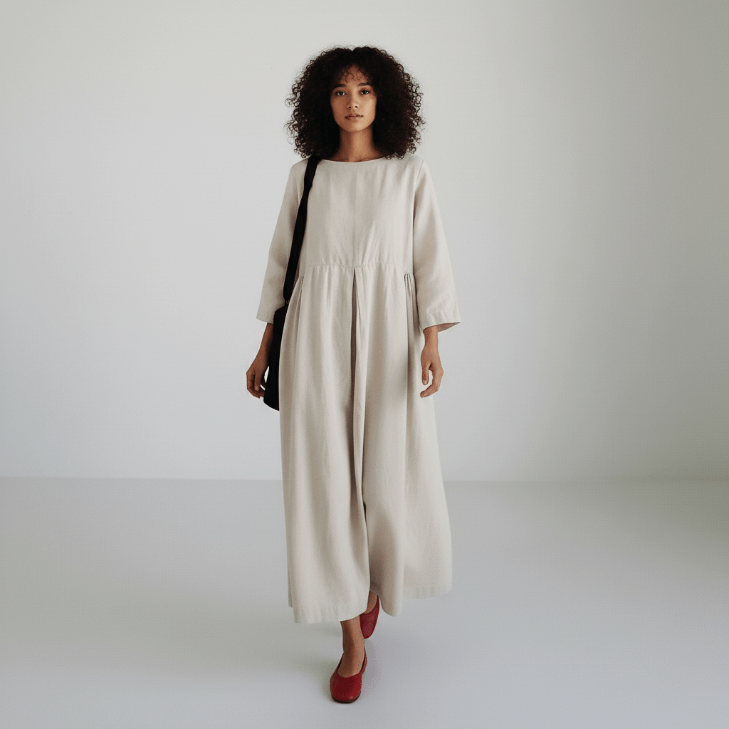 Comfy Casual Maxi Dress for Women with Pockets - OutfitLondon
