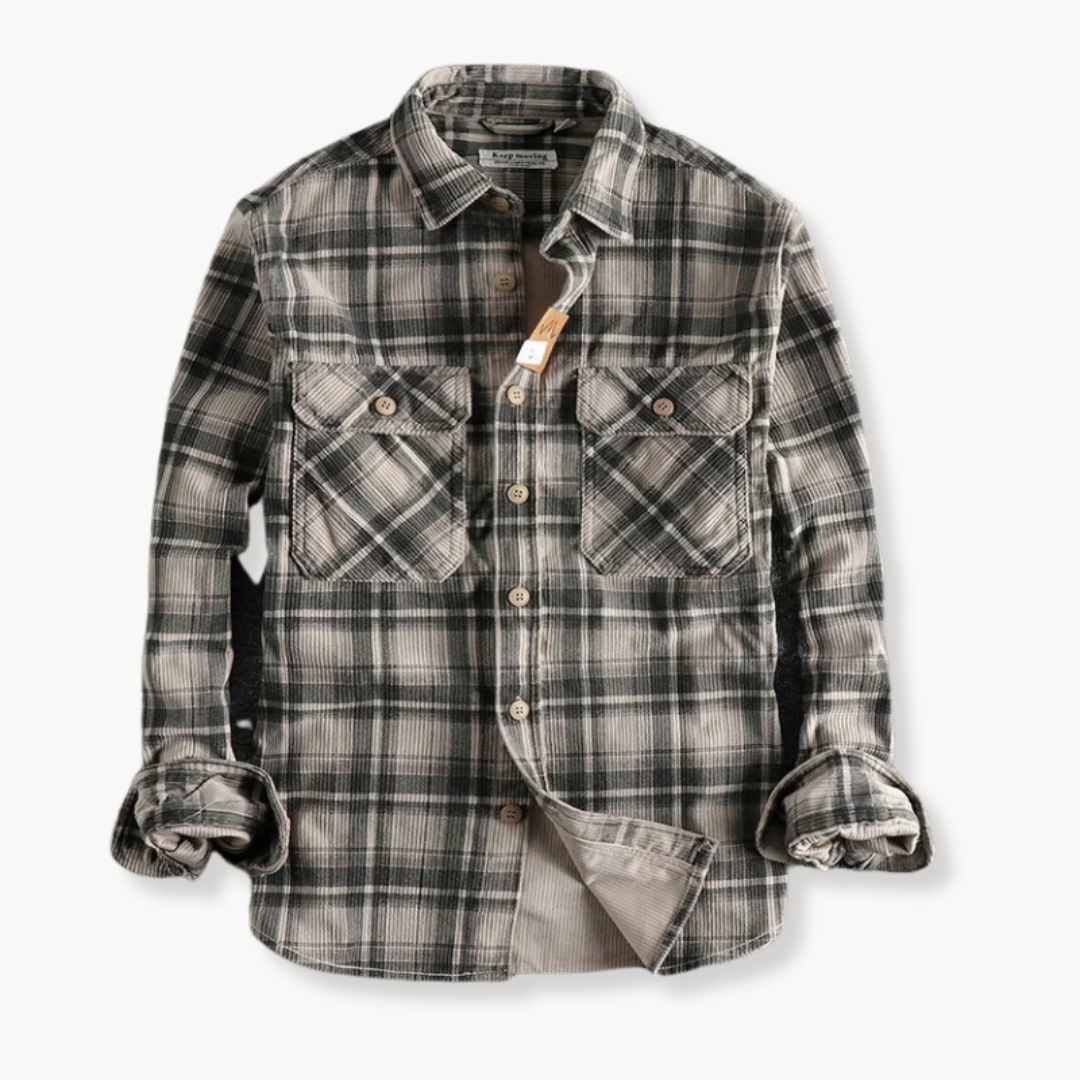 Casual Corduroy Button Down Relaxed Fit Shirt
