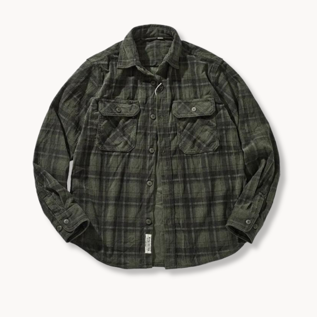 Casual Corduroy Button Down Relaxed Fit Shirt