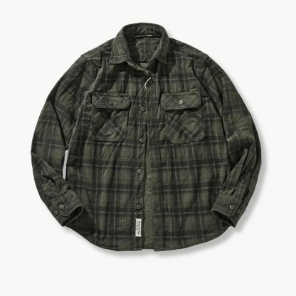 Casual Corduroy Button Down Relaxed Fit Shirt
