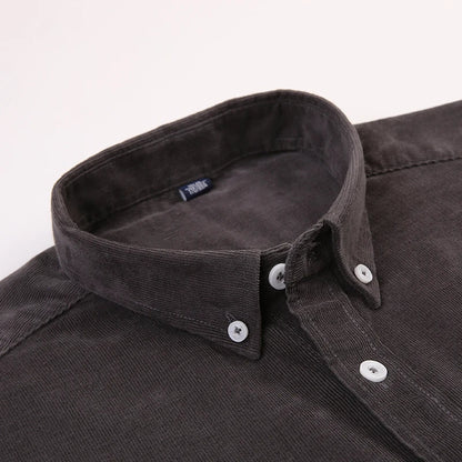 Casual Textured Stripe Button Down Shirt