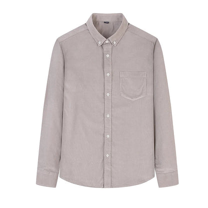 Casual Textured Stripe Button Down Shirt - OutfitLondon